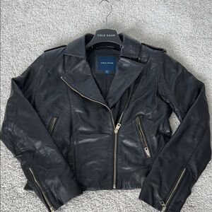 Cole Haan Women's Black genuine lamb skin Jacket